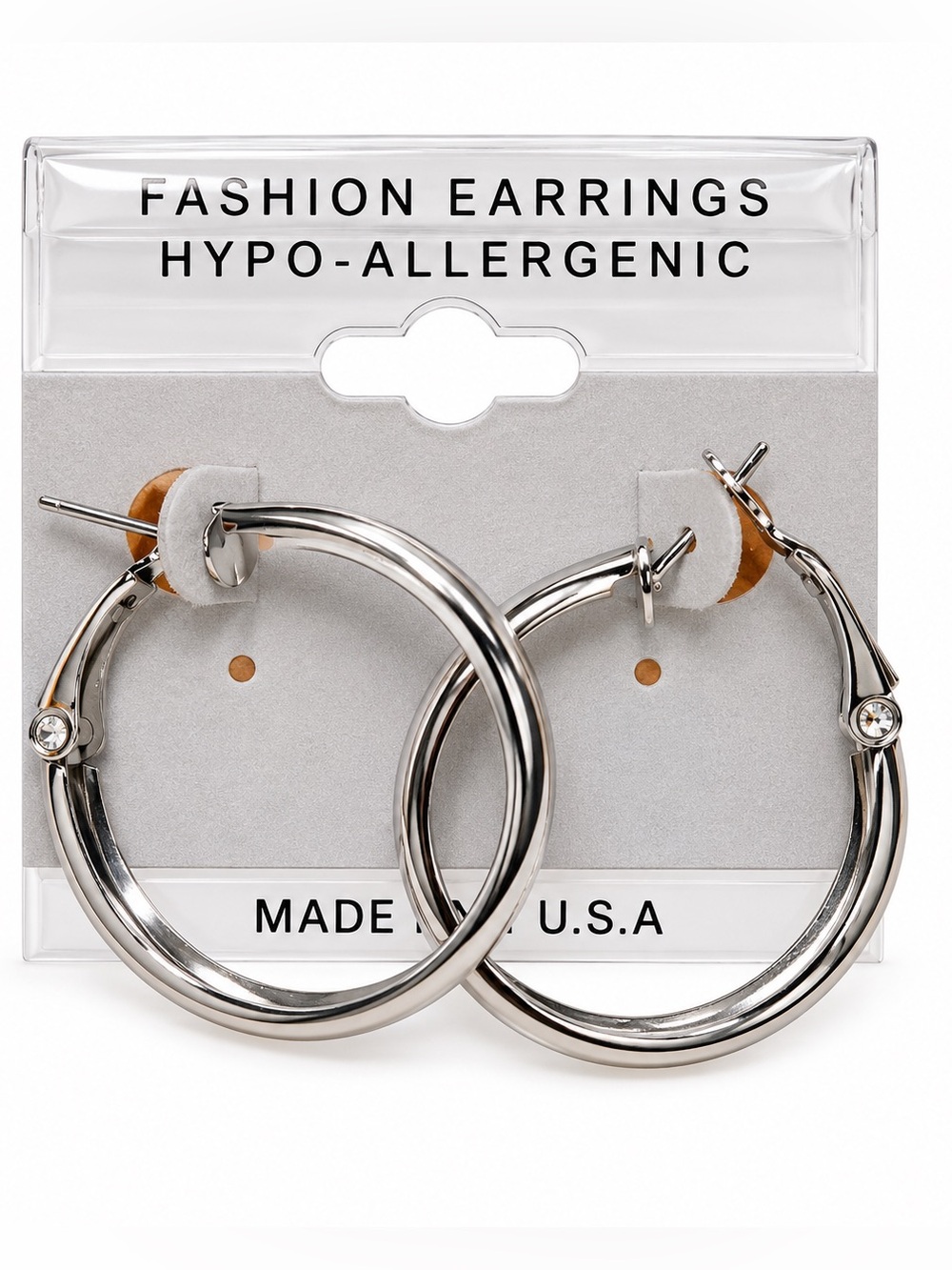 Hypo-Allergenic Silver Hoop Earrings